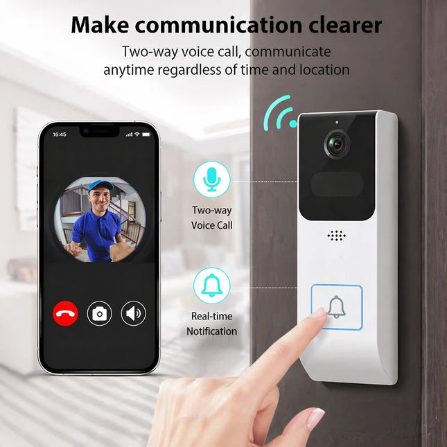 EseeCloud Video Doorbell Camera 5MP 5G/2.4G WiFi 4500mAh Battery Audio Door Bell With Phone Notification For Home Security