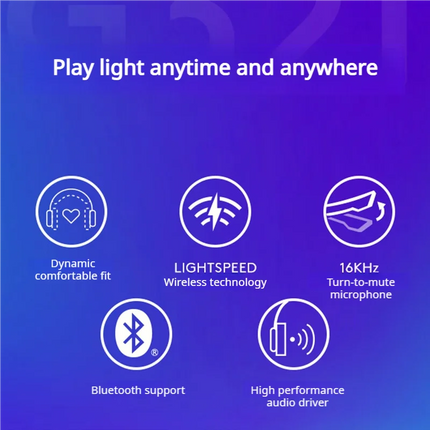 Logitech G321 Wireless Gaming Headset Dual-mode Bluetooth Headphone with Flip Noise Cancelling Mic for E-sports