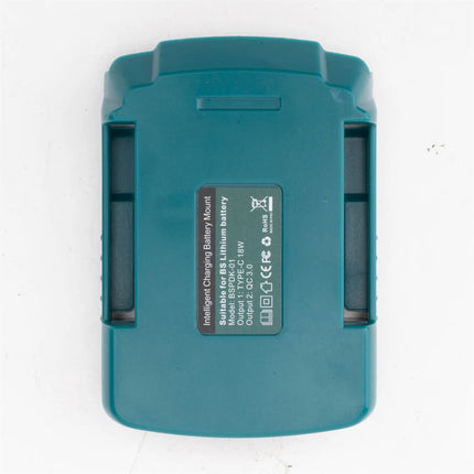 Power Bank For Bosch 18V BAT609 BAT610G Battery Charger With USB With Type-C Holder Adapter Fast Charging (Can't Charge Battery)