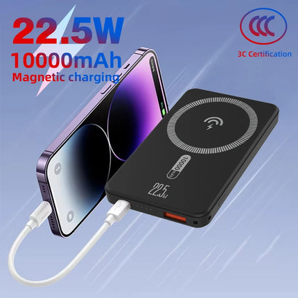 Magnetic PowerBank Fast Charging 10000mAh Power Bank 22.5W Portable Wireless Charger Batteries For iPhone 16 15 Huawei Xiaomi