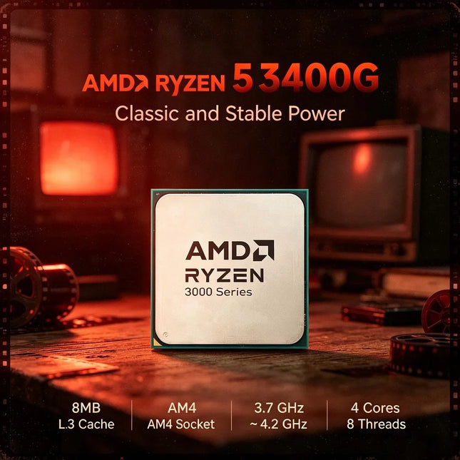 AMD Ryzen 5 3400G R5 3400G Gaming CPU Processor AM4 4.2GHz 4-Core 8-Thread Vega 11 Graphics L3 8M
