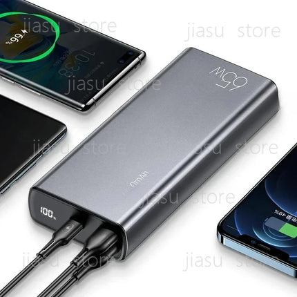 65W 30000mAh Fast Charging Power Bank for Laptops, with 100w USB Cable
