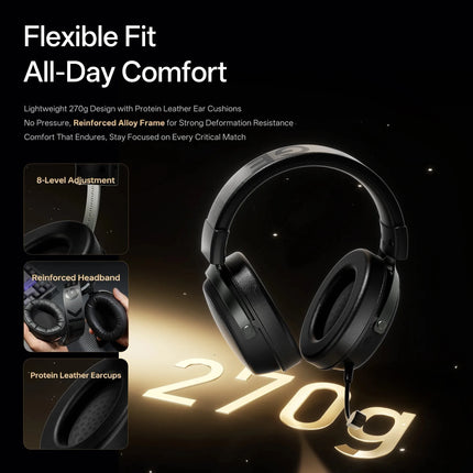 ATK N9 Pro Esports Wireless Headphones with Mic N9 Ultra lightweight Headset Four Mode noise reduction Low Latency Bluetooth FPS