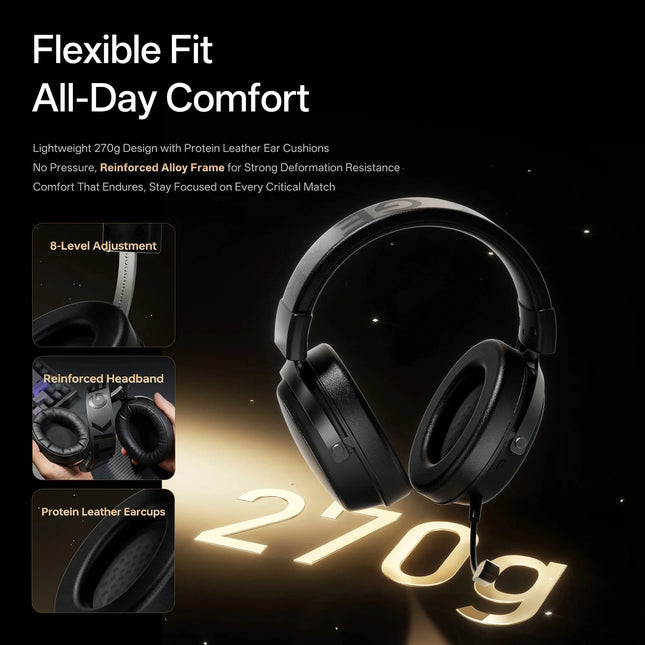 ATK N9 Pro Esports Wireless Headphones with Mic N9 Ultra lightweight Headset Four Mode noise reduction Low Latency Bluetooth FPS