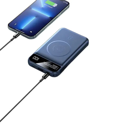 20000mAh 5V Power Bank for Magnetic Fast Charging Portable Wireless Mobile Power Supply with Cable