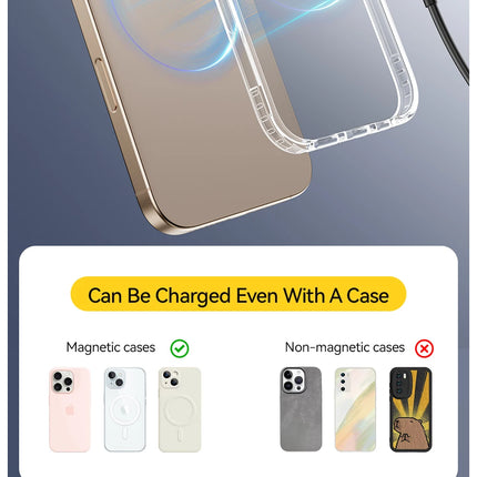 Essager Magnetic Wireless Charger With Holder 15W Fast Charging For iPhone16 15 14 13Pro Max Airpods Mini Wireless Phone Charger