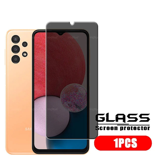 4Pcs For Samsung A13 Glass Samsung Galaxy A13 Tempered Glass 9H HD Privacy Anti-Spy Cover Glue Screen Protector Samsung A13 A 13