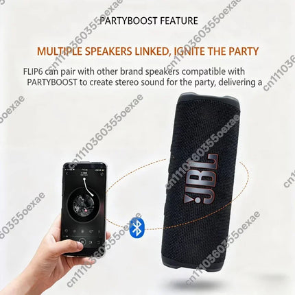 JBL FLIP6 Outdoor Waterproof Bluetooth Speaker with Stereo Sound Surround and Long Battery Life Portable Sound System