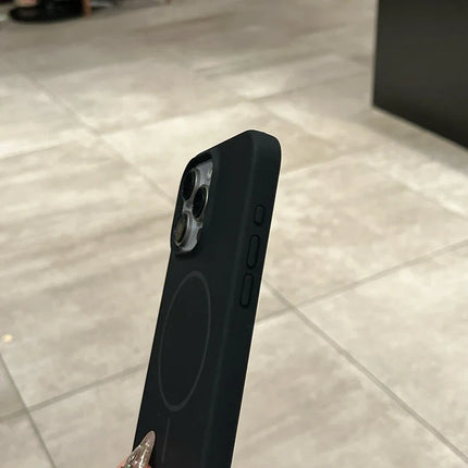 Liquid Silicone Phone Case For iPhone 11 12 13 14 15 16 17 Pro Max Plus Air Magnetic Wireless Charger Shockproof Bumper Cover
