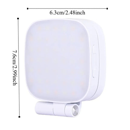 360° Rotation Magnetic Phone Selfie Light with Makeup Mirror Retractable Adjustment Mobile Phone Fill Light Portable Dimmable