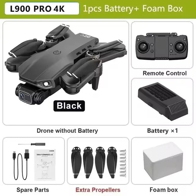 Profesional L900 Pro SE GPS Drone 4K HD 5G WIFI FPV Camera Quadcopter With Brushless Motor RC Mini Dron for Children Toys