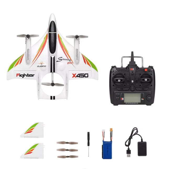 2019 Original WLtoys XK X450 RC Airplane 6CH Brushless Motor Hold Height Design 3D/6G  Takeoff And Landing Stunt RC Drone