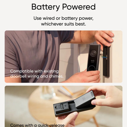 eufy Security Video Doorbell E340 Dual Cameras with Delivery Guard 2K Full HD Color Night Vision Wired or Battery Powered