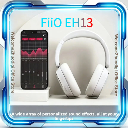 FiiO EH13 Over-Ear Bluetooth Headphones ANC, 40mm Dynamic Driver, LDAC, Long Battery Life, Wired Gaming Headset Gifts