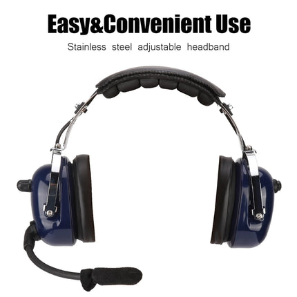 General Aviation Headset Dual Plug  Headphone 3.5mm Noise Reduction Headset for Pilots General Aviation  Headset