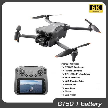 2026 New Gift Upgrated GT50PRO Professional Drone with 8K Dual Camera Video Drone Quadcopter 360° Intelligent Obstacle Avoidance