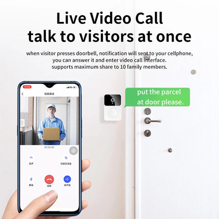 HD Doorbell Outdoor Door Bell Wireless WiFi Camera Security Night Vision Video Intercom Voice Change For Home Monitor Door Phone