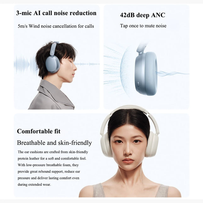 Xiaomi Redmi Noise Cancelling Headphones Bluetooth 5.4 Noise Reduction 42dB 600mAh Battery Long Standby Supports Xiaomi HyperOS