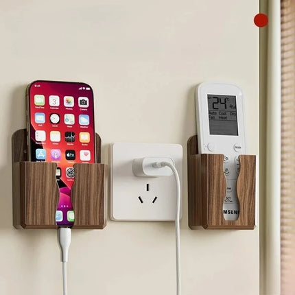 Adhesive Phone Charger Case and Remote Holder for Wall, Bathroom Organizer