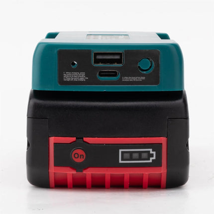 Power Bank For Bosch 18V BAT609 BAT610G Battery Charger With USB With Type-C Holder Adapter Fast Charging (Can't Charge Battery)