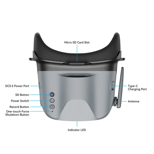 2026 BETAFPV VR04 FPV Goggles Analog Version for Aquila20 Drone 4.5" LCD 1080P HD Video Glasses Friendly Immersive Flight