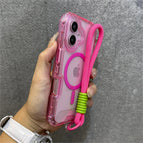Rose Red / For iPhone 14 Pro Max / Case & Strap