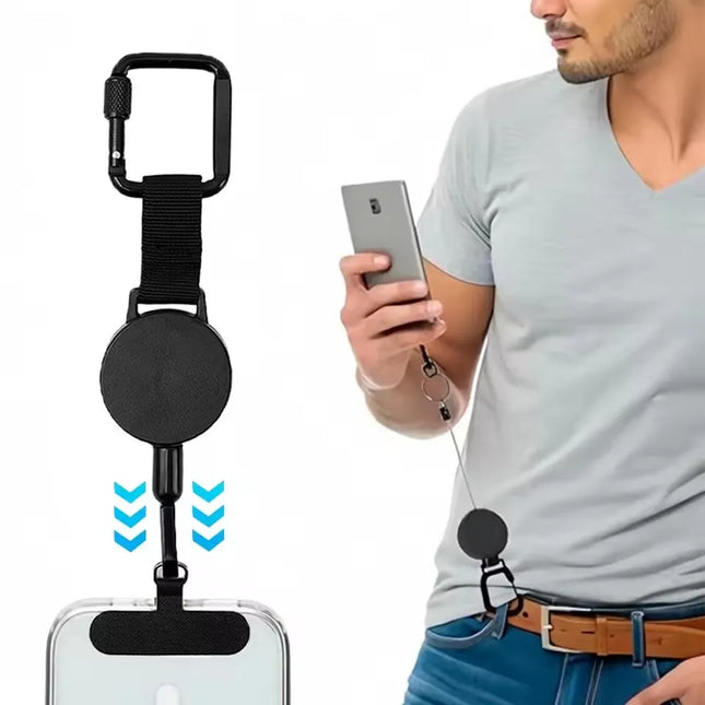 Retractable Anti-Theft Phone Holder Cellphone Lanyard Strap Smartphone Case Safety Tether with Belt Clip Cellphone Lanyard