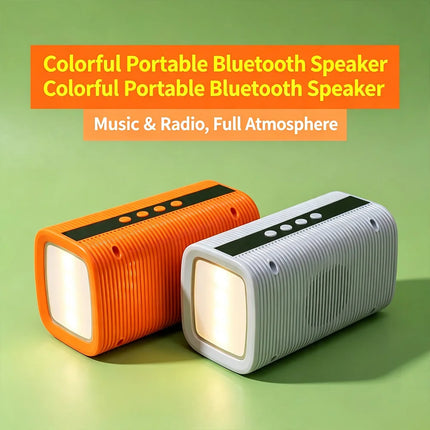 Portable Tunnel-Style Bluetooth Speaker with Immersive Abyss RGB Lighting, TWS Stereo, Mini Wireless Speaker, FM Radio