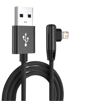 For Gaming Elbow Fast Charger Cable for iPhone 14 8 7 6S Plus 13 12 mini 11 Pro XS Max XR X 90 Degree Braided USB Charging Cable
