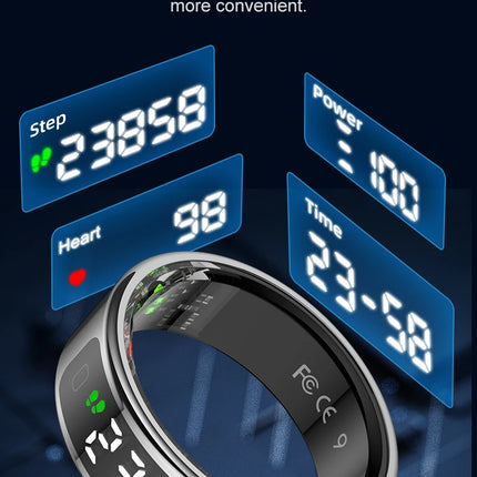 SITOPWEAR 2025 Smart Ring With Display,Men Women Couple Smartring,Heart Rate Monitor,Sleep Step Sport Tracker Smart Praise Ring