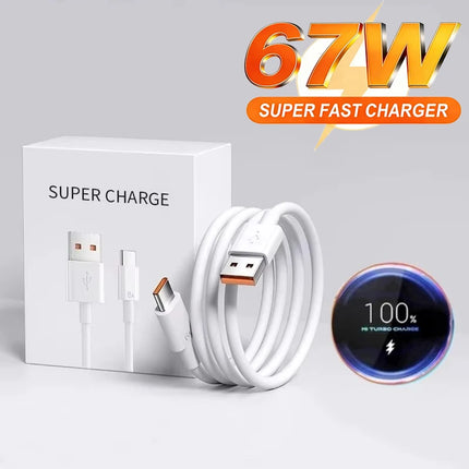 67W USB Fast Charger for Xiaomi 14 13 12 11 10 Ultra for Redmi Note 12T 13 Pro Turbo Quick Charge Type C USB Charging Cable