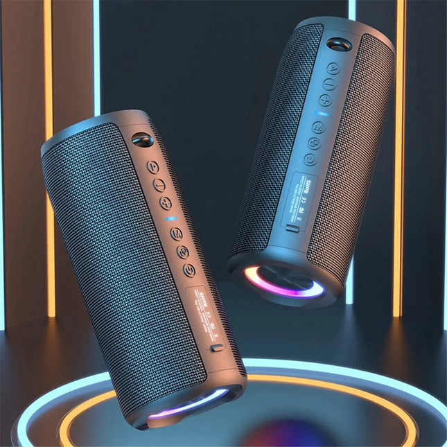 S51 Pro Bluetooth Speaker 40W Outdoor Speaker with Dazzling Colour Lights Waterproof Long Battery Life Subwoofer Sound