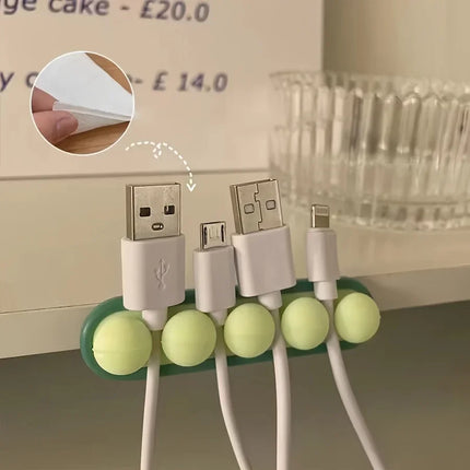 Silicone Cable Management Clip Table And Bedside Table Wire organizer Charging Cable Bracket Clip For Walls And Tabletops