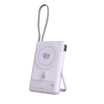 [CCC With QR code] Qi2.2 25W Magnetic Wireless Power Bank Semi-Solid Battery 10000mAh PD30W Type C Stand Charger For Notebook