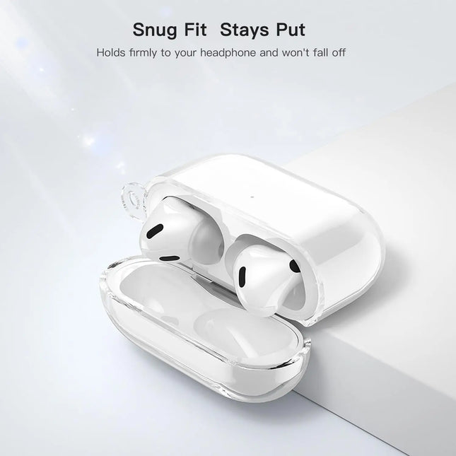 Case for Airpods Pro 3 Earphone Accessories Transparent Protective Shockproof Case with Cleaning Kit Keychain for Airpods Pro 3