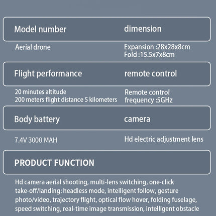 2026 New M107 5G Drone 3000m Long Range 20min Battery Brushless Night Vision Obstacle Avoidance Optical Flow Hover Foldable RC