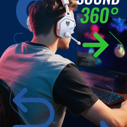 NUBWO G06 Pro Wireless Gaming Headset with Charging Station for Headset & PS5 Controller, 17ms Low Latency, 120H Battery Life
