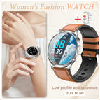 Silver Leather / Fashion Smart Watch