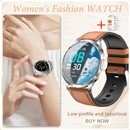 2026New Ultra-thin Women Smart Watch HD AMOLED Full Touch Screen Bluetooth Call Blood Pressure IP68 Waterproof NFC 7.3mm bracele
