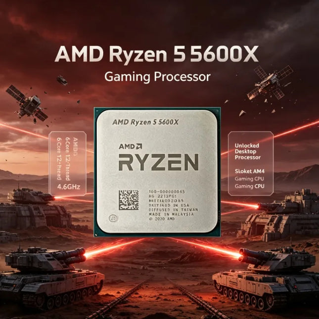 AMD Ryzen 5 5600X 4.6GHz Gaming CPU 6-Core 12-Thread AM4 Desktop Processor