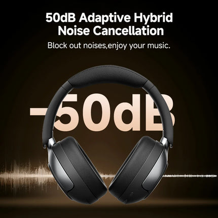 QCY H3 PRO Adaptive ANC Wireless Headphones Over Ear Headset 50dB with LDAC Hi-Res Wireless Audio Bluetooth 5.4 Dual Connection