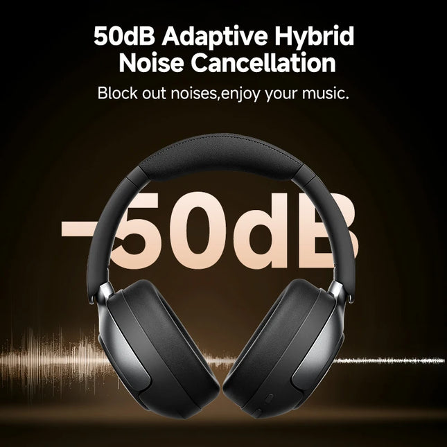 QCY H3 PRO Adaptive ANC Wireless Headphones Over Ear Headset 50dB with LDAC Hi-Res Wireless Audio Bluetooth 5.4 Dual Connection