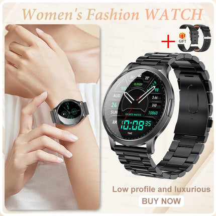 2026New Ultra-thin Women Smart Watch HD AMOLED Full Touch Screen Bluetooth Call Blood Pressure IP68 Waterproof NFC 7.3mm bracele