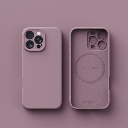 Luxury Liquid Silicone For Magsafe Phone Case For iPhone 17 16 15 14 13 12 Pro Max 11 X XR Wireless Charging Skin Smooth Cover
