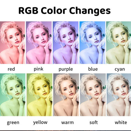 RGB Ring Light Lamp Ring Round With Remote Control For Smartphone Mobile Led Video Light Ring Make Live Photographic Lighting