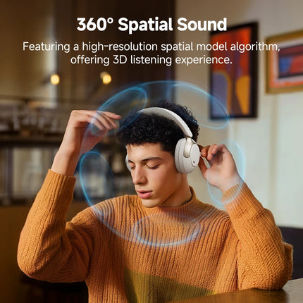 QCY H3 PRO Adaptive ANC Wireless Headphones Over Ear Headset 50dB with LDAC Hi-Res Wireless Audio Bluetooth 5.4 Dual Connection