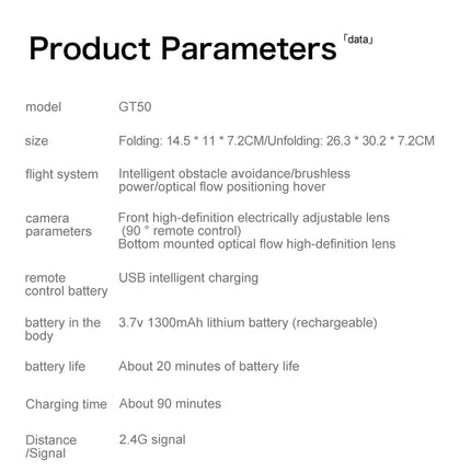 2026 New Gift Upgrated GT50PRO Professional Drone with 8K Dual Camera Video Drone Quadcopter 360° Intelligent Obstacle Avoidance