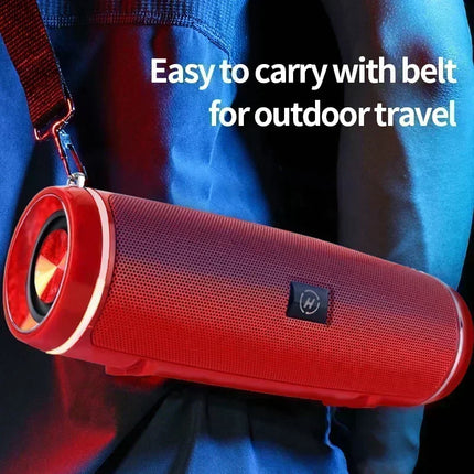 Outdoor Portable Bluetooth Speaker IPX4 Waterproof Wireless Stereo Speaker Deep Bass Support TF Card AUX Hands-free Call
