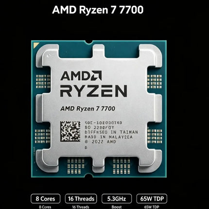 Desktop Gaming Central Processor AMD Ryzen R7 7700 Zen4 AM5 DDR5 E-sports Computer CPU