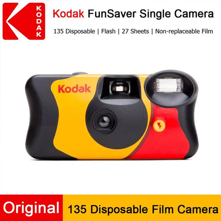 Classic Original Kodak FunSaver/Daylight Single Use Camera With Flash Disposable Point-and-Point Film Cameras 27 Sheets 39 Sheet